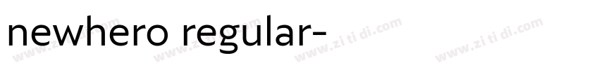 newhero regular字体转换